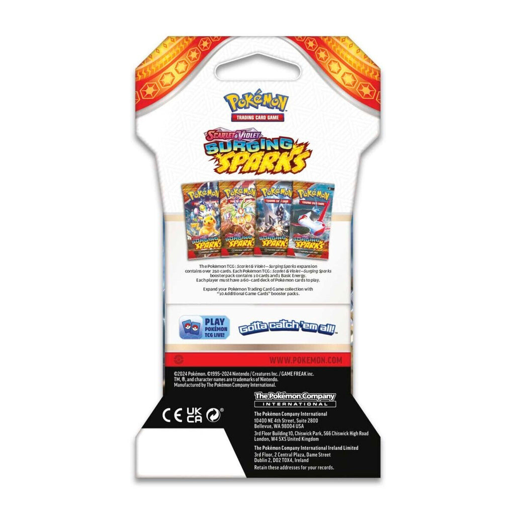 Pokemon TCG Surging Sparks Sleeved - Booster Packs SET OF 4